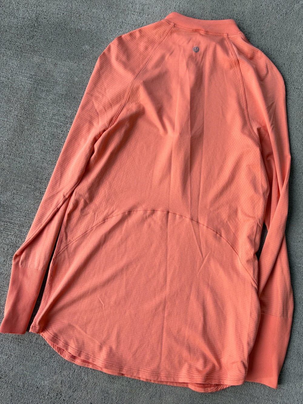 Lululemon Swiftly Relaxed long length half zip coral kiss athletic shirt top